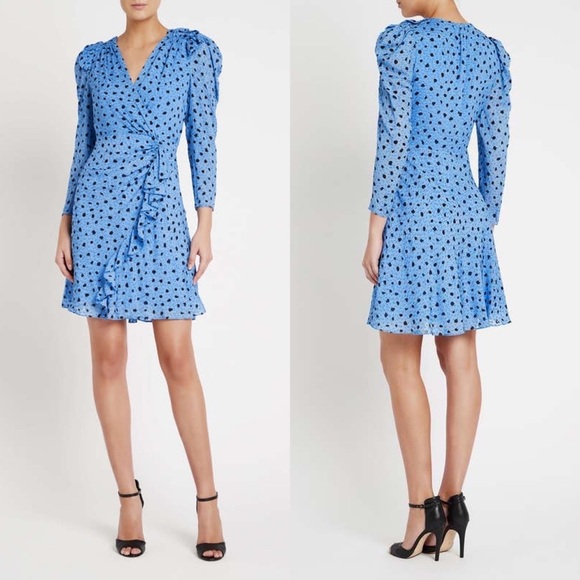 Rebecca Taylor Nova Dot Clip Silk Wrap Dress 0 - Picture 11 of 11